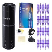 <tc>Dragonhawk</tc> <tc>Mast</tc> Kit de máquina de tatuar inalámbrica A1 con <tc>Mast Pro</tc> Cartuchos