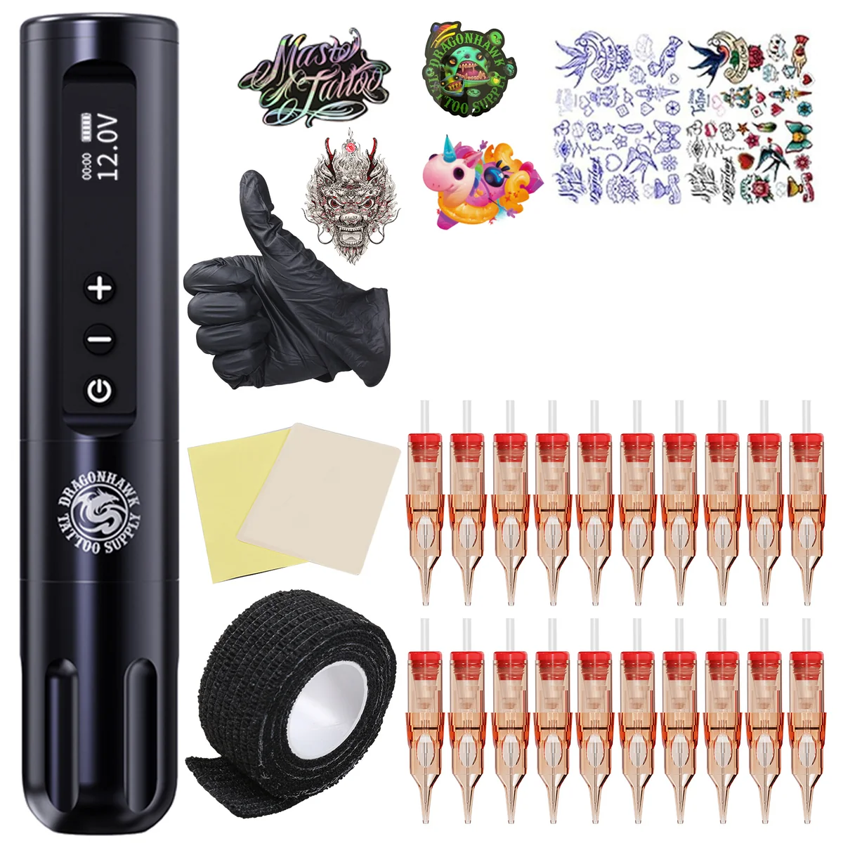 Dragonhawk X9 Wireless Tattoo Kit