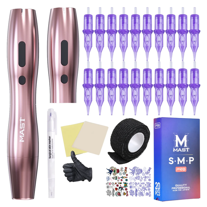 Mast P20 Wireless Tattoo Machine with Two Batteries Tattoo Kit