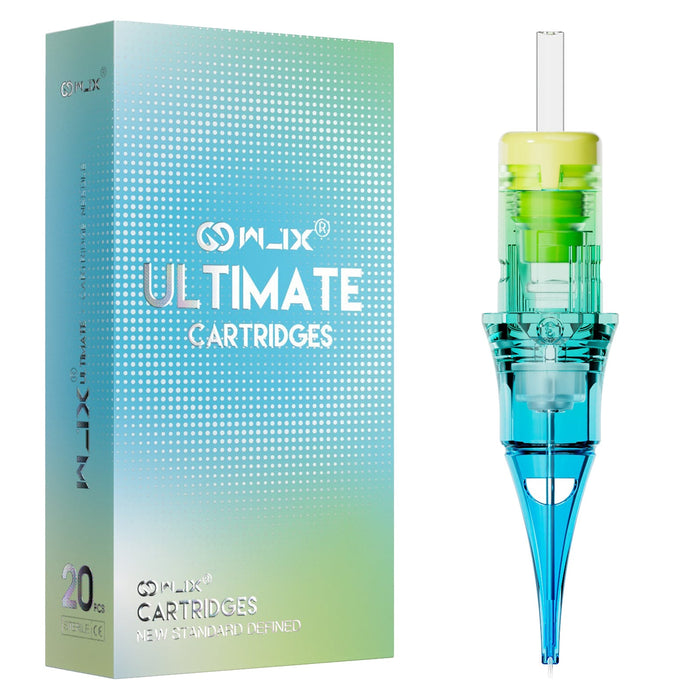 WJX ULTIMATE Cartridge Needles 0.3MM 3.5mm Taper(RS) Round Shader - Box of 20