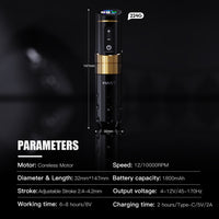 Mast Flip3 Wireless Tattoo Pen Machine with 2 Batteries