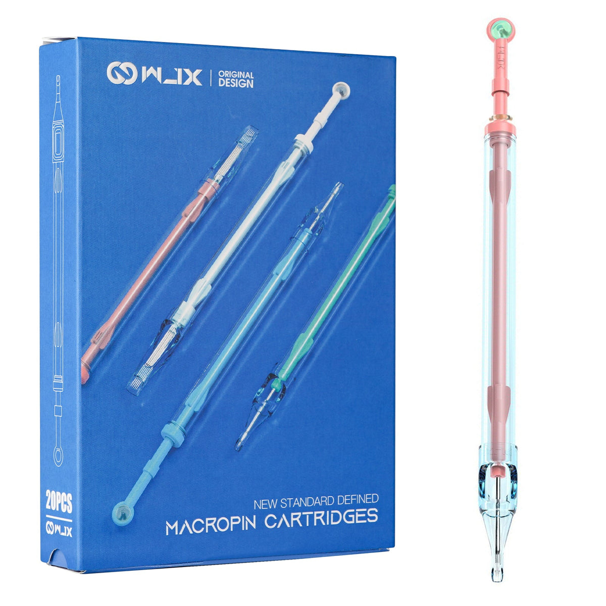 WJX Macropin Cartridge Needles 0.35MM Curved Magnum (CML) - Box of 20