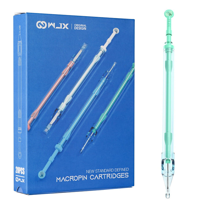 WJX Macropin Cartridge Needles 0.30MM Round Shader(RSL) - Box of 20