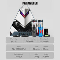 Mast Racer Pro Armor Edition Wireless Tattoo Machine 4.2mm Stroke Mcore-pro Motor (2 Batteries ver)