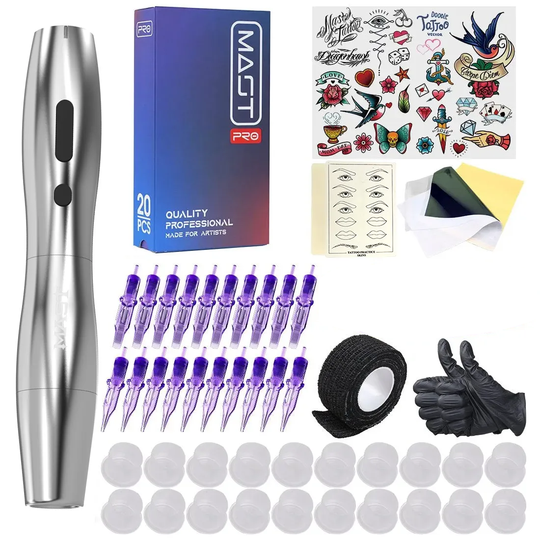 Mast P20 Wireless Tattoo Machine Professional Bundle