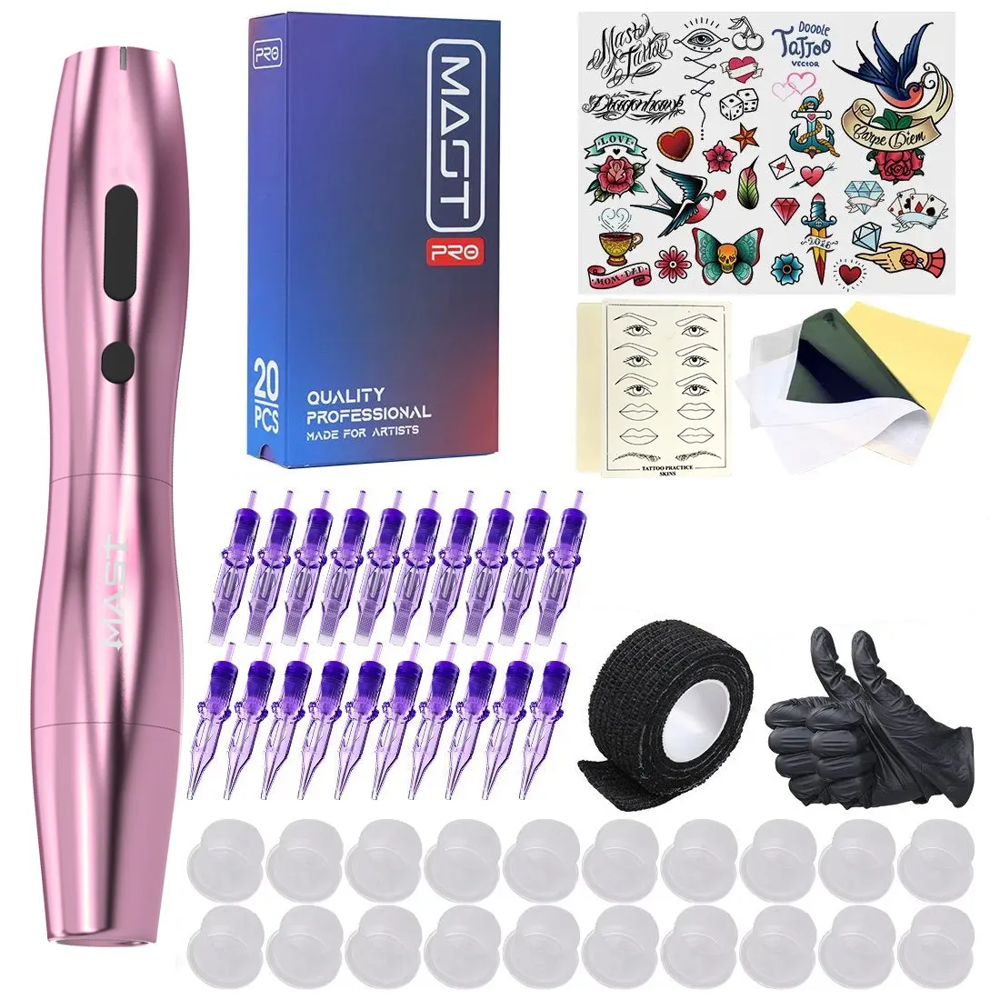 Mast P20 Wireless Tattoo Machine Professional Bundle