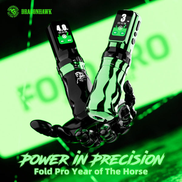 Mast Fold Pro Year of the Horse Edition Wireless Tattoo Pen Machine  2.5-4.5mm 7 Adjustable Strokes