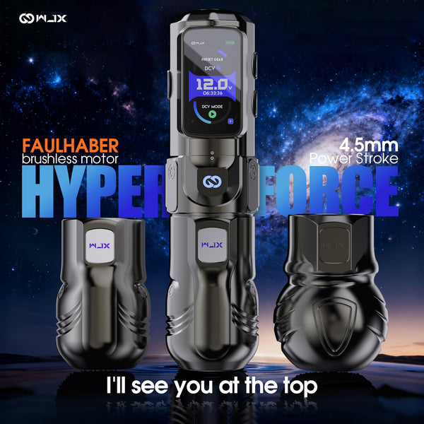 WJX Hyper Force Wireless Tattoo Pen Machine with FAULHABER Brushless Motor & 4.5mm Stroke