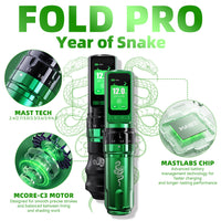 Dragonhawk Fold Pro Year of Snake Edition Wireless Tattoo Machine Pen 3000mAh Battery