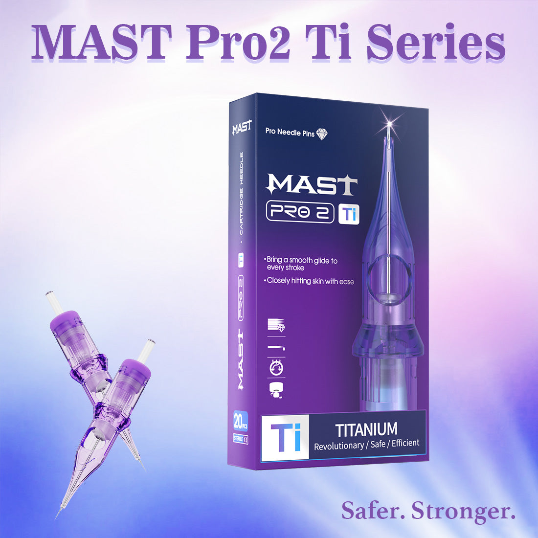 Mast Pro2 Ti Series Tattoo Cartridge Needles - Box of 20