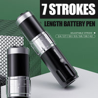 Dragonhawk Wireless Tattoo Pen Machine with 7 Stroke Lengths