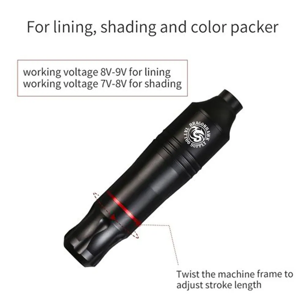 Dragonhawk Rotary Pen Tattoo Machine Starter Bundle