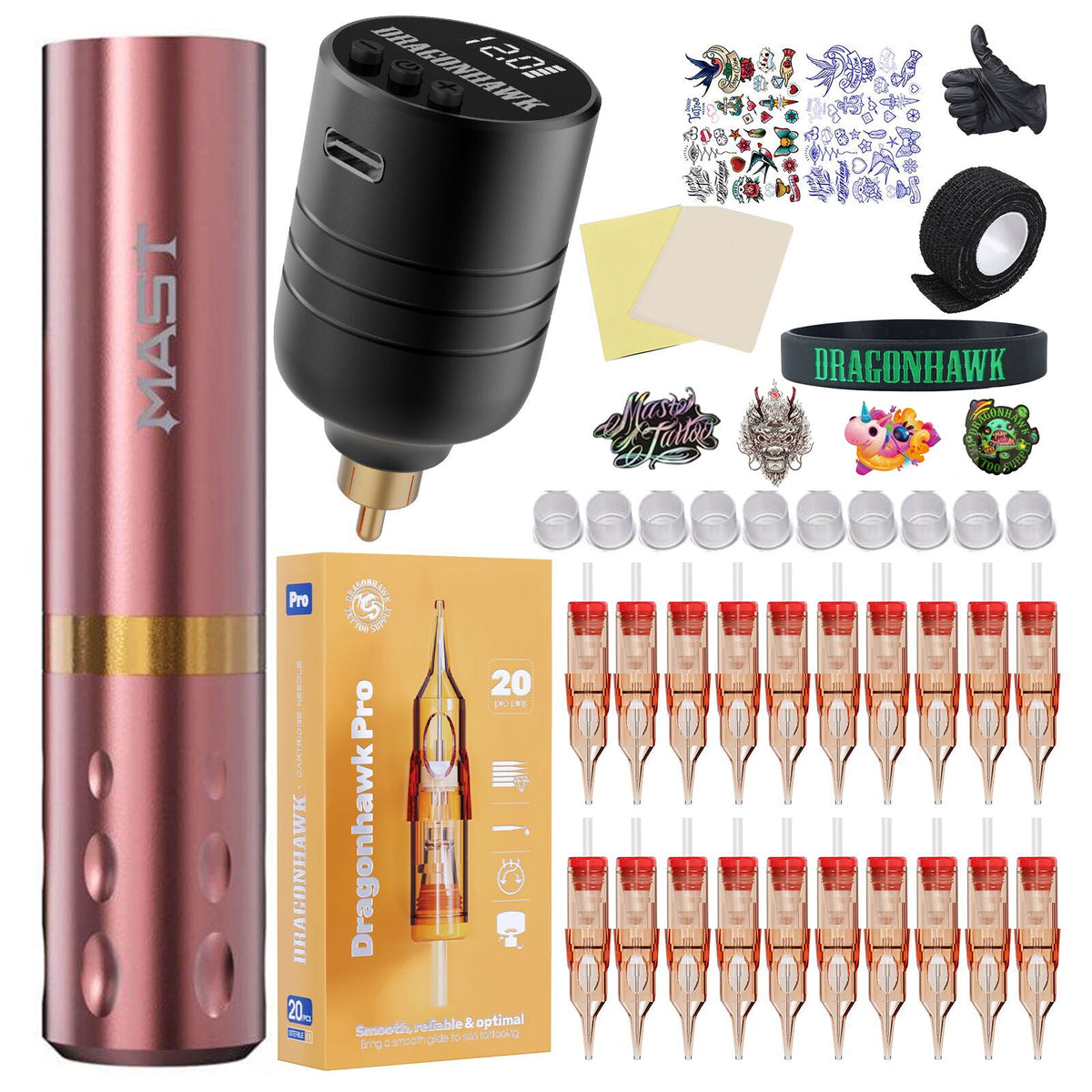 Dragonhawk S6 Pro Tattoo Pen Wireless Battery Kits