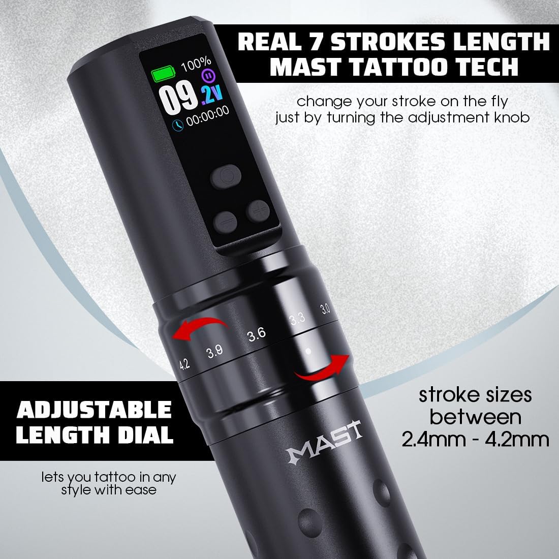 Dragonhawk Mast Fold2 Pro Machine Pen Wireless Professional Bundle (2 Batteries ver)