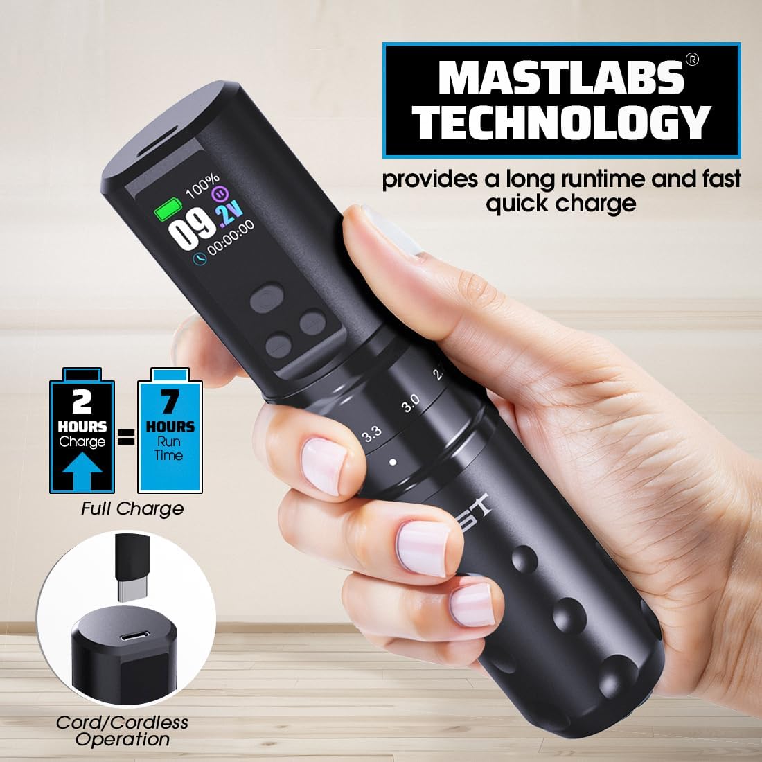 Dragonhawk Mast Fold2 Pro Machine Pen Wireless Professional Bundle (2 Batteries ver)