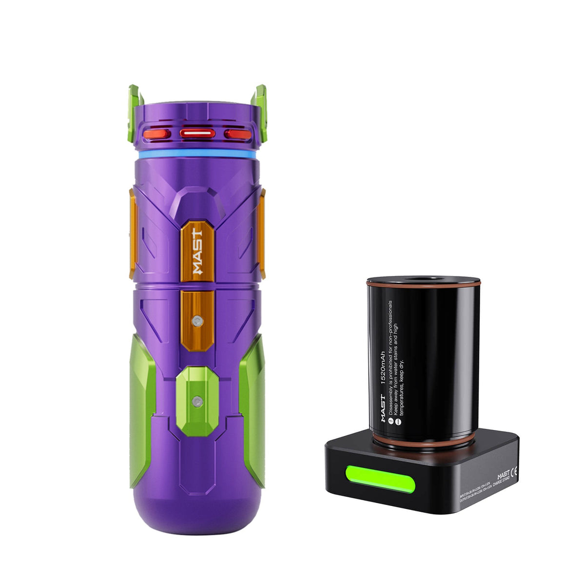 Mast Racer Pro Armor Edition Wireless Tattoo Machine 4.2mm Stroke Mcore-pro Motor (2 Batteries ver)