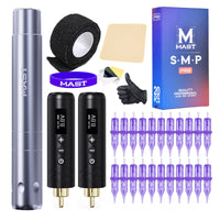 Mast Tour Air Wireless Tattoo Machine Kit with Two Batteries