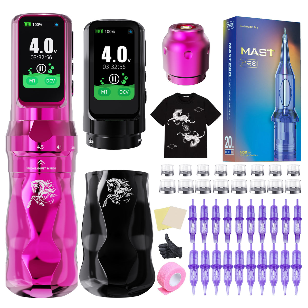 Mast Fold Pro Year of the Horse Edition Wireless Tattoo Pen Machine  2.5-4.5mm 7 Adjustable Strokes