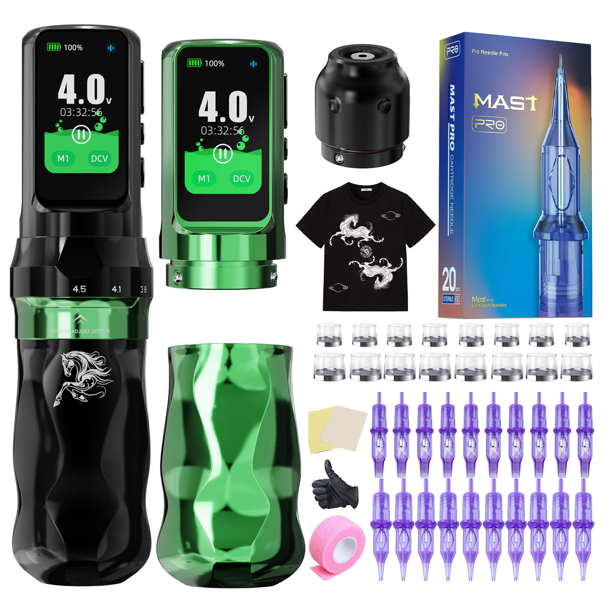 Mast Fold Pro Year of the Horse Edition Wireless Tattoo Pen Machine  2.5-4.5mm 7 Adjustable Strokes