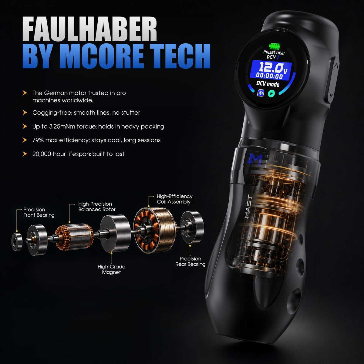 MAST Archer 3 Ultra Wireless Tattoo Pen Machine with 4.2mm Stroke