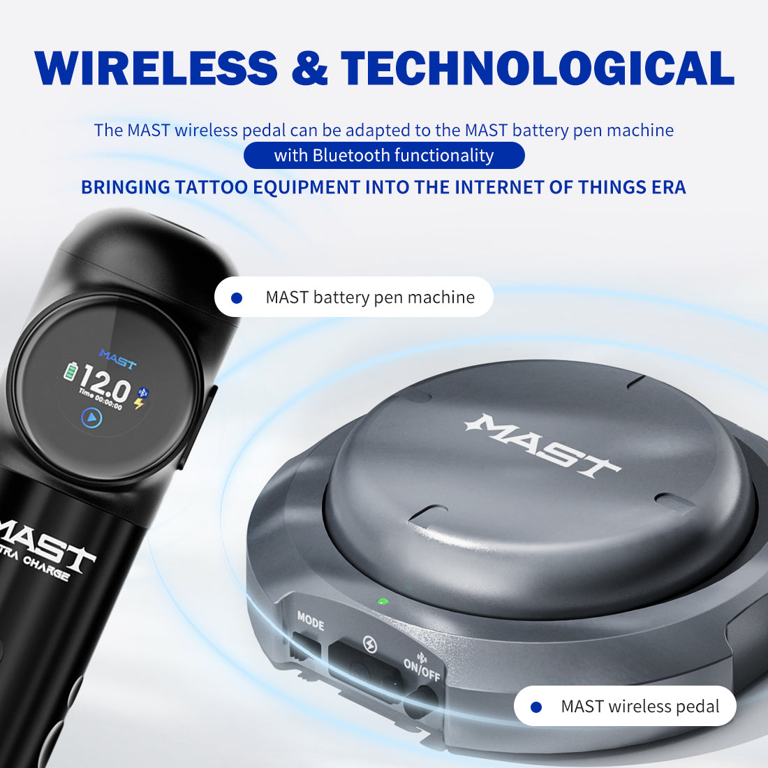 Mast Archer S Ultra Fast Charging Wireless Tattoo Machine (Bluetooth version)