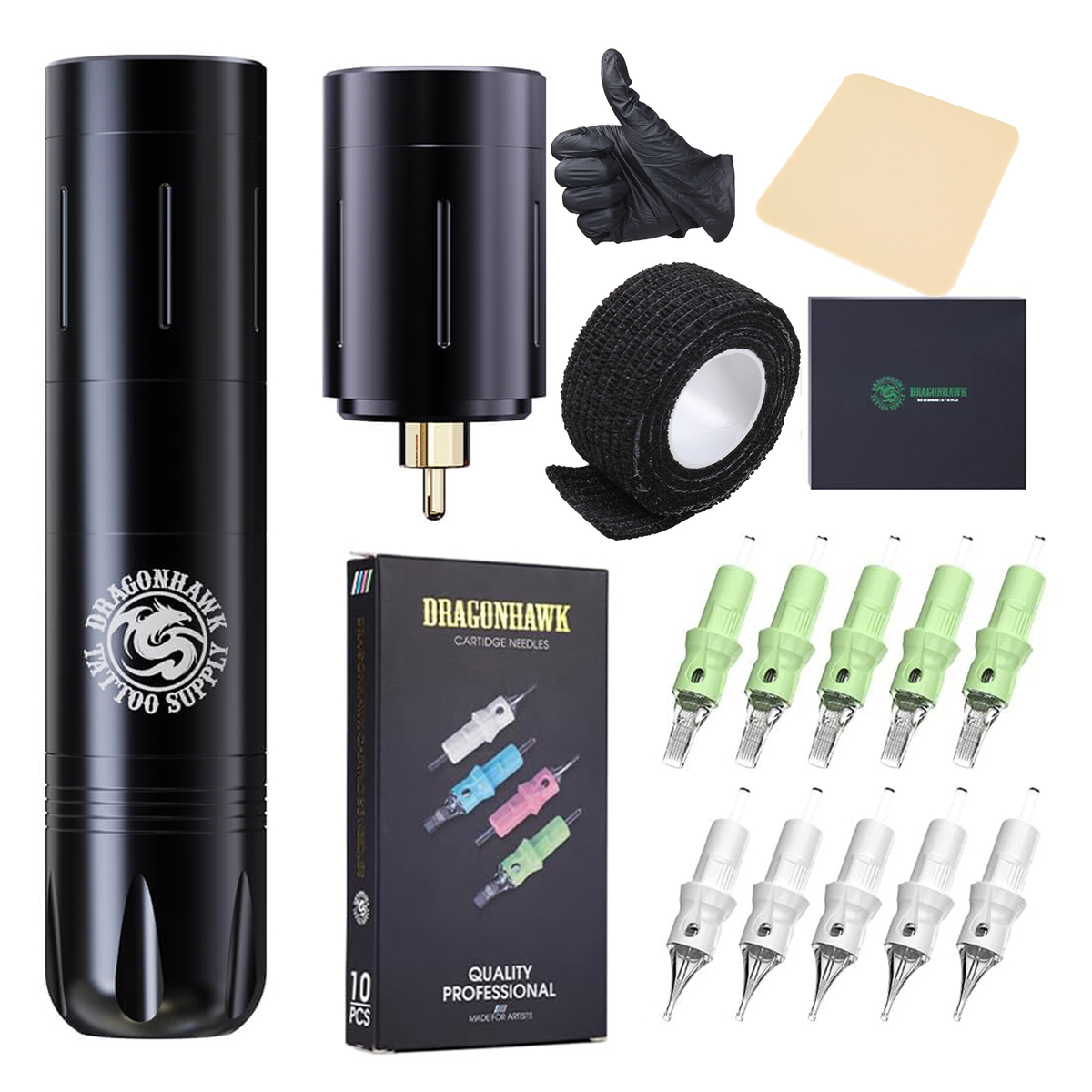 Dragonhawk X3 PRO Wireless Tattoo Machine With 2 Replaceable Batteries Kit