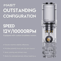 Mast A3 Wireless Tattoo Pen 1500mAh Battery 3.5mm Stroke Length
