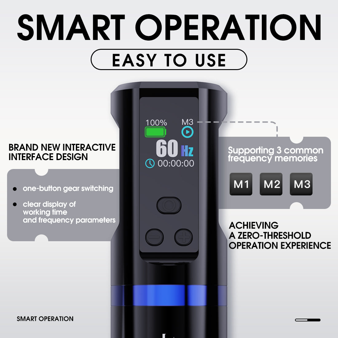 Mast Hertz Adjustable Frequency Wireless Tattoo Pen Machine