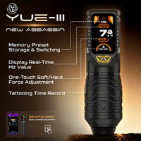 YUE‑III New Assassin  Wireless Tattoo Pen Machine with 4.0mm Stroke