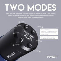 Mast A3 Wireless Tattoo Pen 1500mAh Battery 3.5mm Stroke Length
