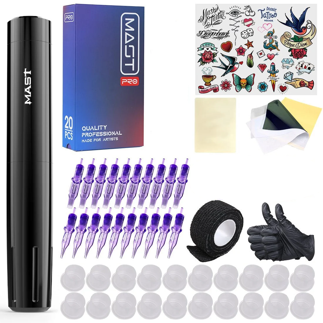 <tc>Mast</tc> Paquete profesional de máquina de tatuar inalámbrica Tour Y22