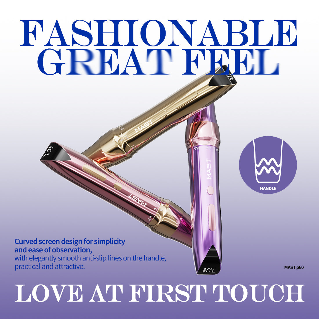 Mast P60 Wireless Tattoo Pen Machine With 2.2mm-3.2mm Adjustable Stroke Length