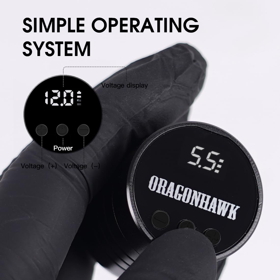 Dragonhawk Beginner Wireless Tattoo Kit With Batteries