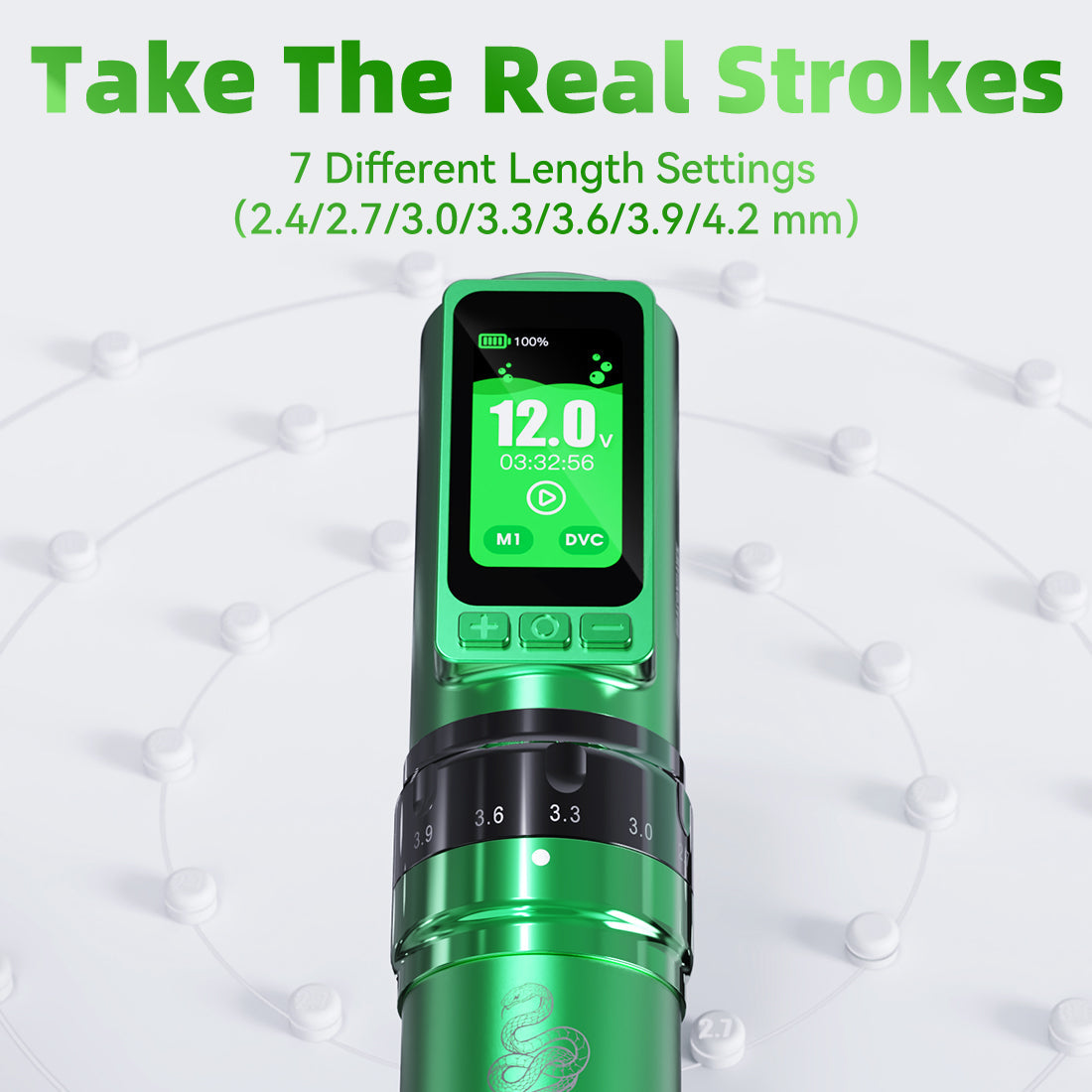 Dragonhawk Fold Pro Year of Snake Edition Wireless Tattoo Machine Pen 3000mAh Battery