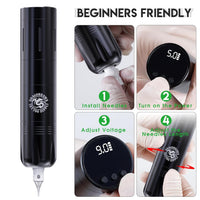 Dragonhawk Beginner Wireless Complete Tattoo Kit 2 Batteries