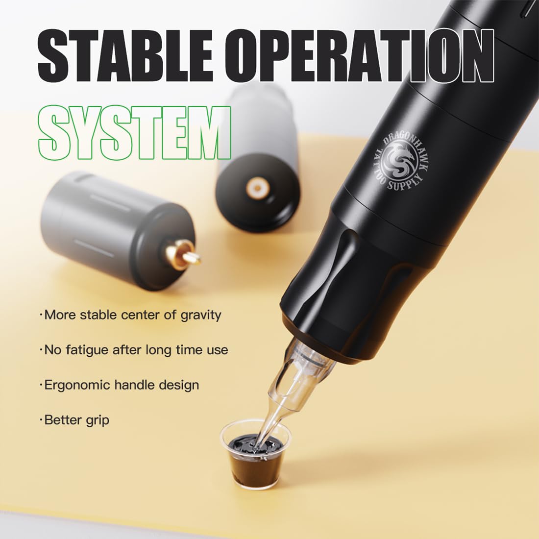 DragonHawk A3 Wireless Tattoo Pen Kit for Beginners