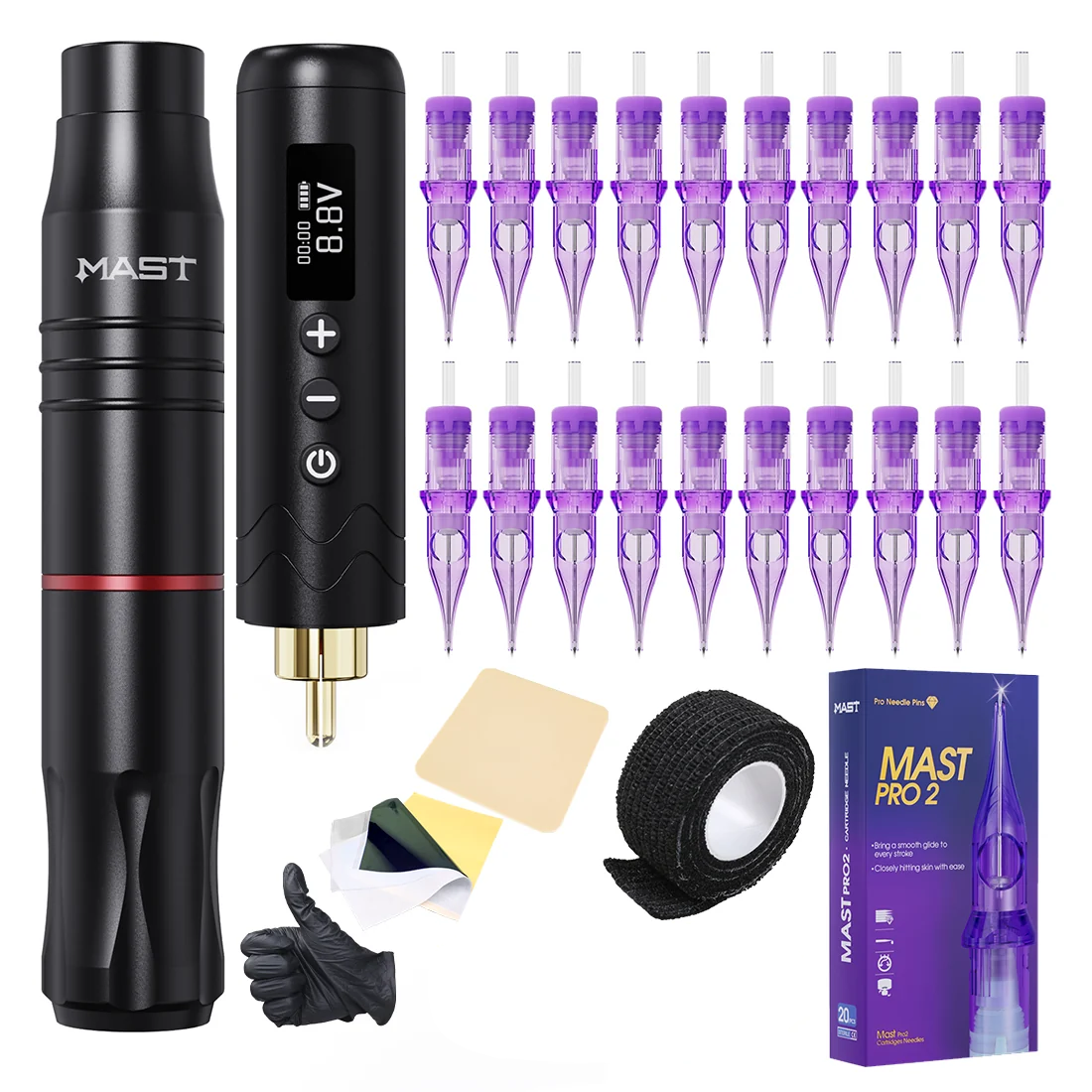 Mast Tour2 Tattoo Batteries Kit Wireless Tattoo Pen Machine