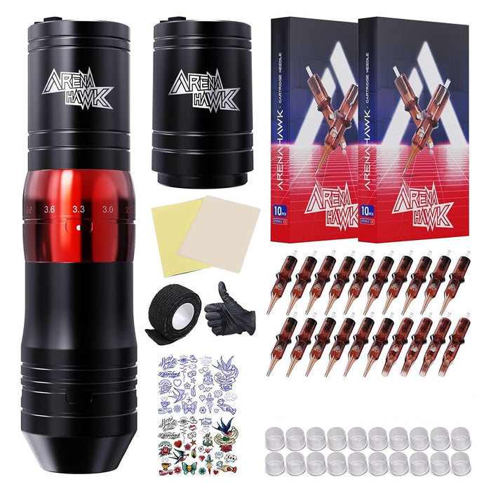 Arenahawk Cordless Complete Tattoo Gun Kit Pen Machine for Beginners