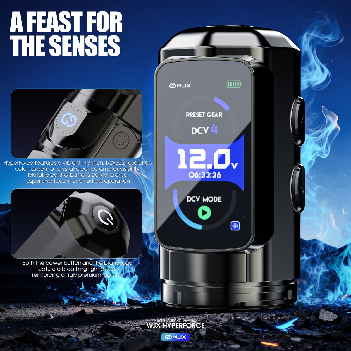WJX Hyper Force Wireless Tattoo Pen Machine with FAULHABER Brushless Motor & 4.5mm Stroke