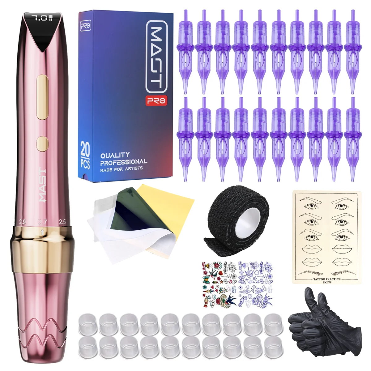 Mast P60 Wireless Tattoo Machine Professional Bundle