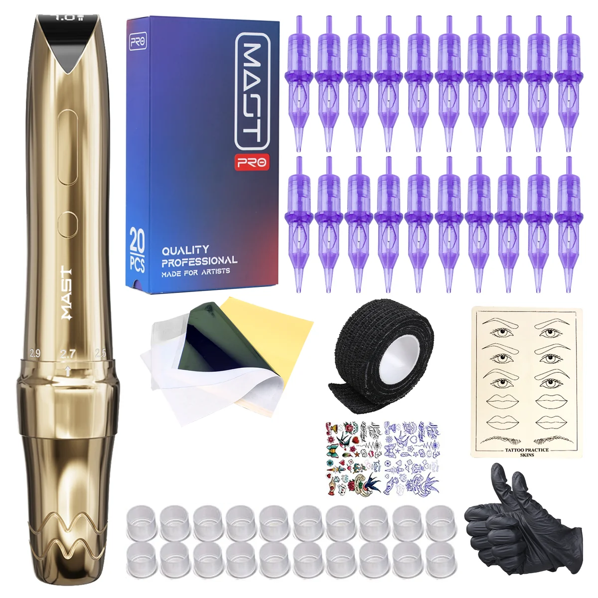 Mast P60 Wireless Tattoo Machine Professional Bundle