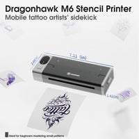 Dragonhawk M6 Wireless Tattoo Stencil Printer Portable Tattoo Printer