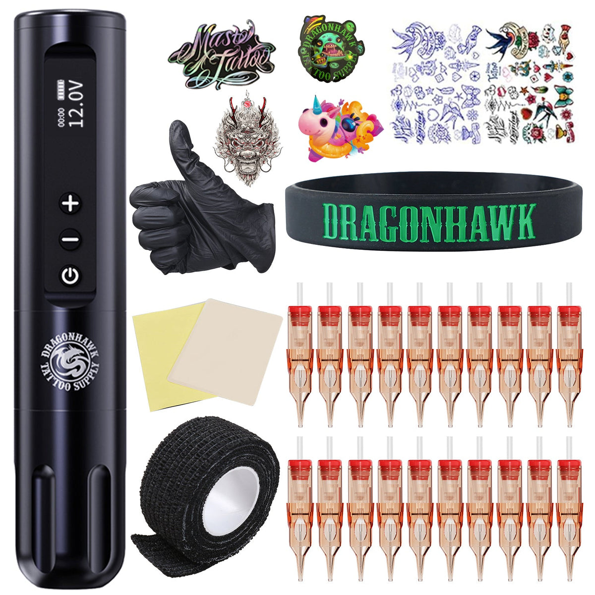 Dragonhawk X9 Wireless Tattoo Kit