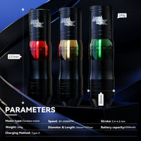 Arenahawk Armor 7-Stroke Adjustable Wireless Tattoo Pen Kit