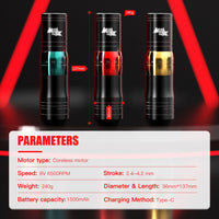 Arenahawk Armor 7-Stroke Adjustable Wireless Tattoo Pen Kit