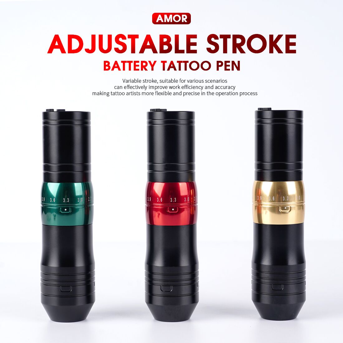Arenahawk Armor 7-Stroke Adjustable Wireless Tattoo Pen Kit