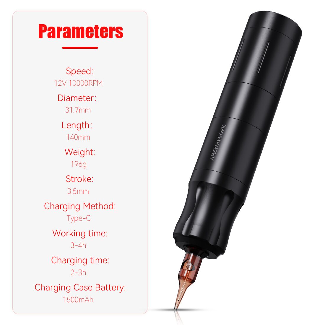 Arenahawk Wireless Beginner Tattoo Pen Kit