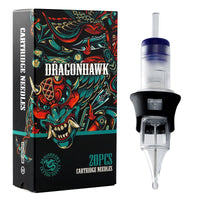 Dragonhawk Tattoo Finger Ledge Cartridge Needles 0.35mm Round Shader Box of 20
