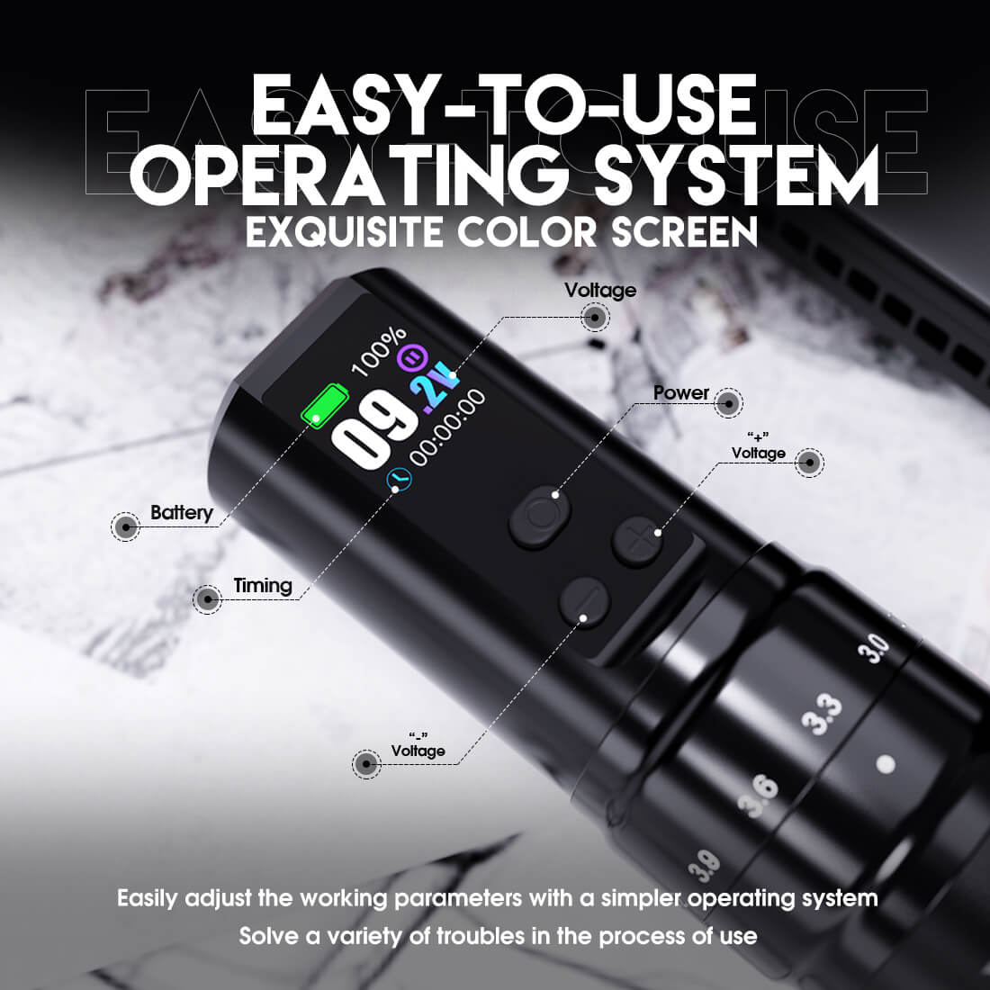 Dragonhawk Mast Fold2 Pro Machine Pen Wireless Professional Bundle (2 Batteries ver)