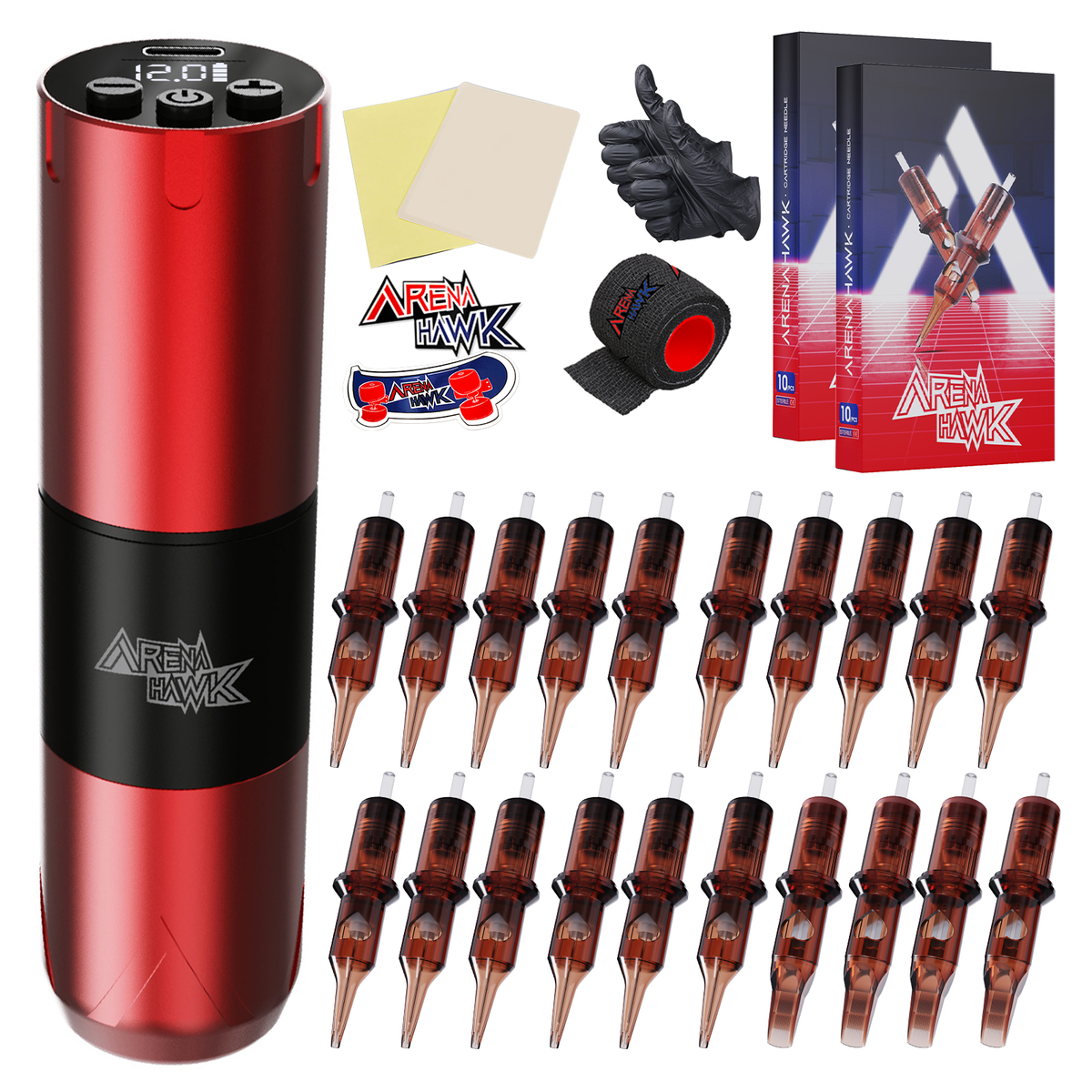 Arenahawk Cordless Tattoo Machine Kit for Beginners Complete Tattoo Pen Set
